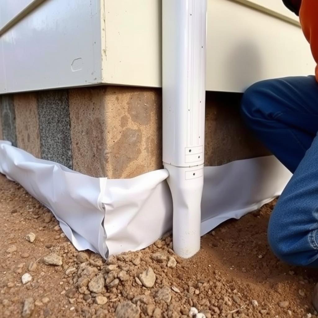 Termite prevention barriers being installed in Kakinada